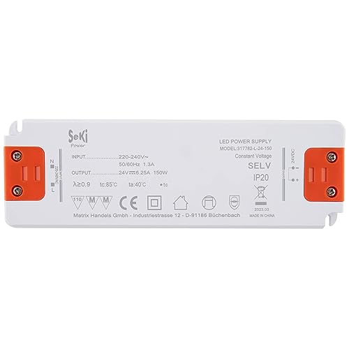 SeKi LED-Netzteil L-24-150 - 24V - 6,25A - 150W; LED Treiber - Transformator - Netzteil - Driver - Trafo - Vorschaltgerät