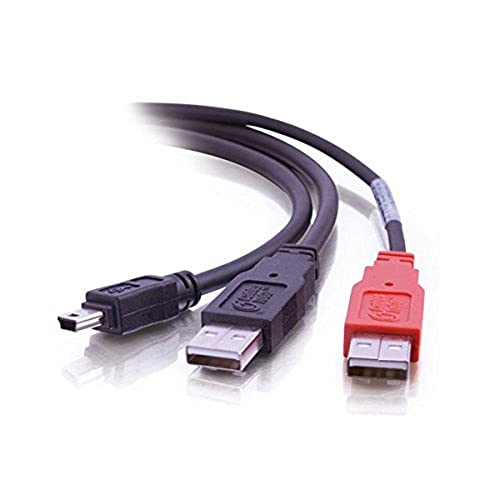 C2G USB Kabel, Mini USB Kabel, USB 2.0 Kabel, USB A auf B Kabel, 1,82 Meter, schwarz, Cables to Go 28107