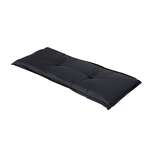 Madison Sitzbankauflage A052 Basic schwarz 120 x 48 cm, Baumwolle, 50% Polyester
