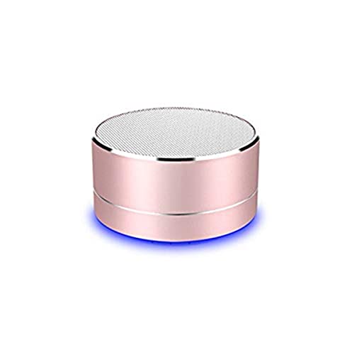 Lautsprecher Metall Bluetooth für Huawei P smart+ 2019 Smartphone Port USB TF Karte AUX Lautsprecher Micro Mini (Rosa)