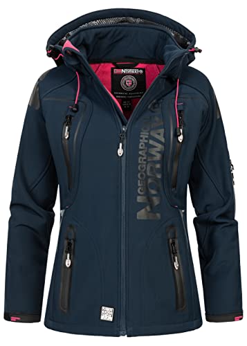 Geographical Norway Softshell Jacke - TASSION - Navy/F.PINK - L/3