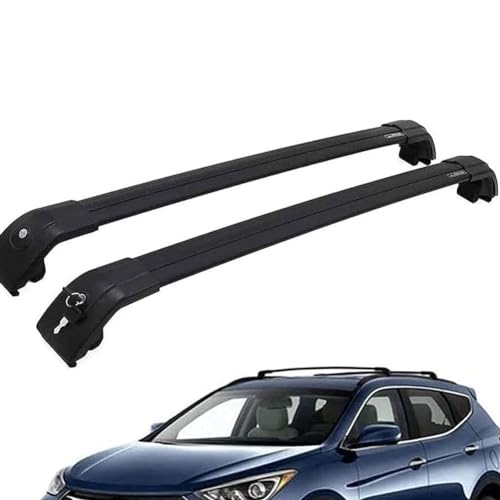 Auto Dachträger Aluminium für Hyundai Santa Fe 2013-2018, Transportdachträger GepäCkträGer DachbüGel Crossbar Fahrradträger Zubehör