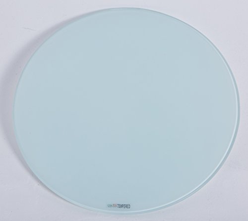 Euro Tische Glasplatte rund universell einsetzbar - Glasscheibe mit 6mm ESG Sicherheitsglas - perfekt geeignet als Tischplatte/Bodenplatte - 30cm / 40cm / 50cm (Weiß, 40 cm)