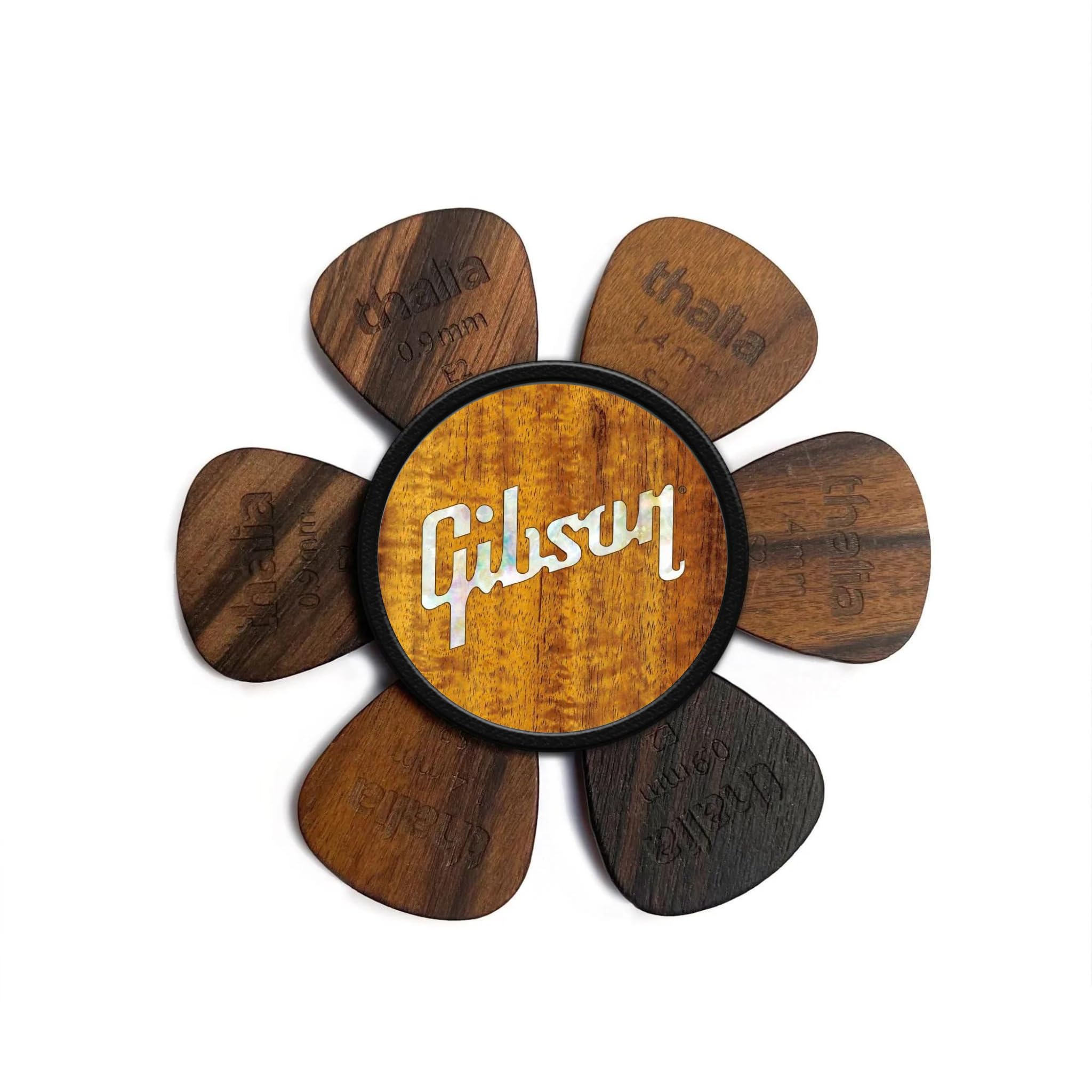 Gibson Pick Puck – AAA Hawaaian Curly Koa mit Gibson Pearl Logo