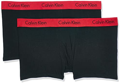 Calvin Klein Herren Trunk 2PK Hipster, Schwarz (Black W Impact Wb Ixy), Small (2erPack)