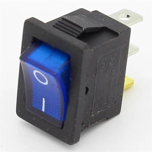 1 Stück Mini 3 Pin Dashboard On Off Position Rocker Switch Illuminated Spst With Light (Color : Blue)