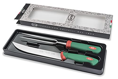 Sanelli Premana Professional, 2er-Pack BBQ, Edelstahl, grün/rot