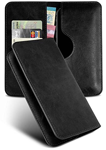 moex Handyhülle für Sony Xperia 5 IV Hülle Klappbar mit Kartenfach, Schutzhülle aus Vegan Leder, Klapphülle zum Einstecken, 360 Grad Schutz Flip-Case Handytasche - Schwarz