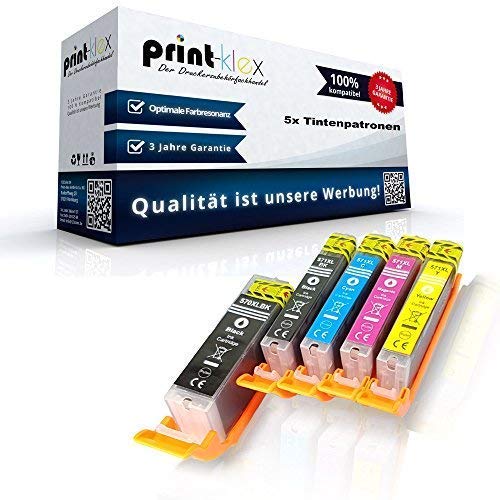 5x Kompatible Tintenpatronen für Canon Pixma TS 9500 Series Pixma TS 9540 Pixma TS 9541 C Pixma TS 9550 Pixma TS 9551 C PGI 580 CLI 581 PBK BK C M Y - Office Serie
