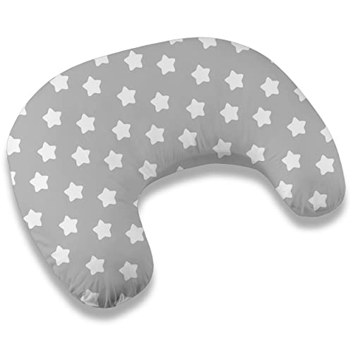 Moon klein Stillkissen 110cm Stillhörnchen Schwangerschaftskissen Kopfkissen Kissen zum Füttern Nursing Pillow mit abnehmbarem und waschbarem Bezug ekmTRADE (12)