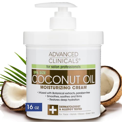 Advanced Clinicals Coconut Moisturizing Cream 16oz by Advanced Clinicals