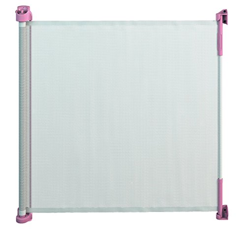 Gaterol Active Lite – Ausziehbares Treppenschutzgitter und Türschutzgitter Rollo bis 140 cm (Pink, 1 Stück)