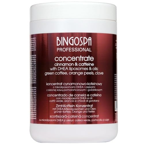 BINGOSPA Anti-Cellulite Abnehmen Zimt und Koffein 100% Konzentrat mit Liposomen und Ölen: grüner Kaffee, Orangenschalen und Nelke fur Straffung und Modelierung - 1000 ml