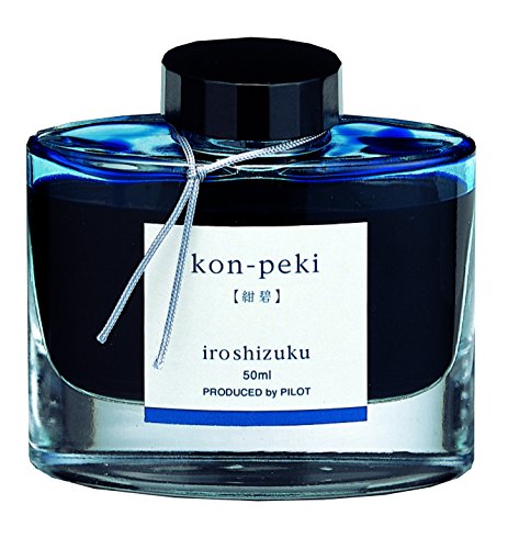 Pilot Iroshizuku Fountain Pen Ink – 50 ml Flasche – Kon-peki Deep Azure Blue (Deep Blue)