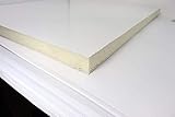 Sandwich-Paneel Kunststoff PVC Platte Sandwichplatten weiss 36 mm 500x500mm (100x100 cm)