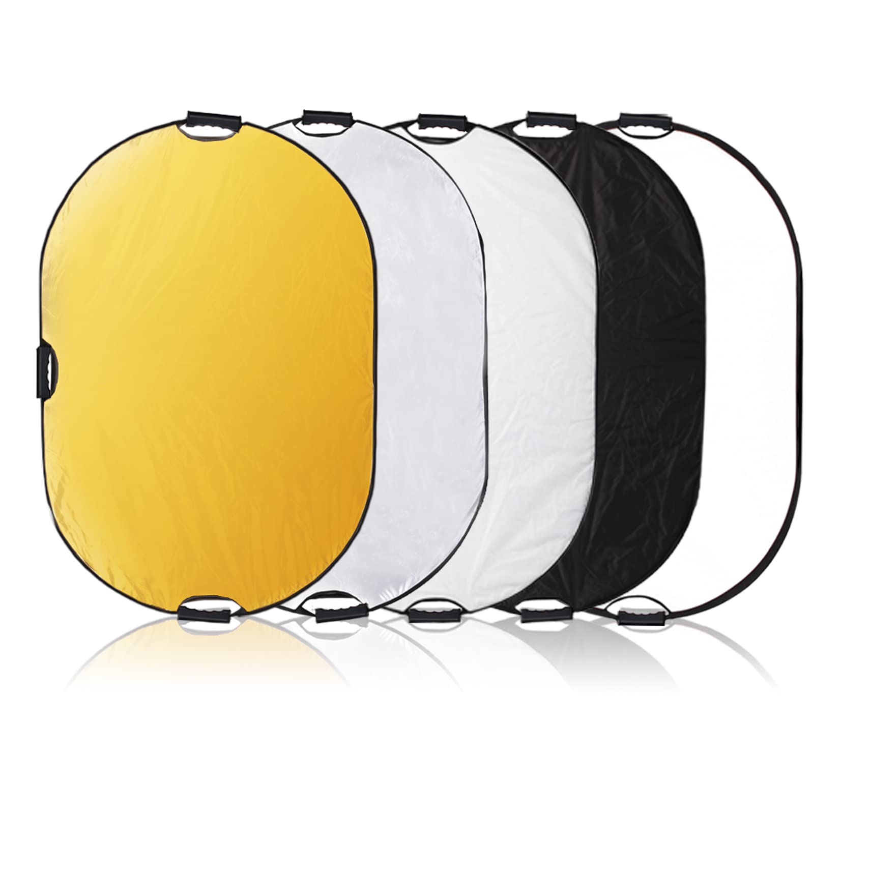 Selens 5-in-1 80x120cm Oval Reflektor Tragbarer Faltbarer für Fotografie Fotostudio Beleuchtung und Außenbeleuchtung Portrait Fotografie
