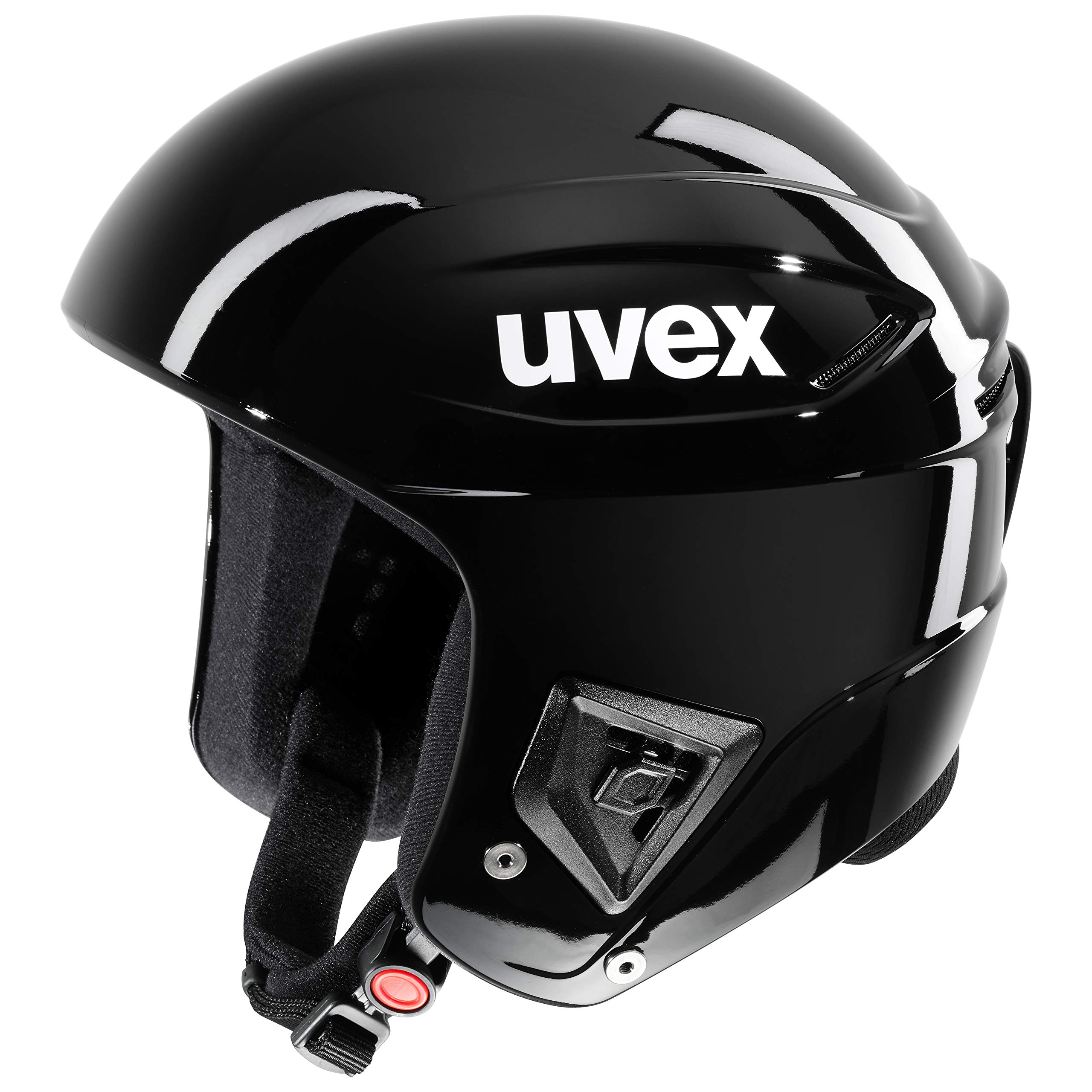 uvex race + - Skihelm für Damen und Herren - optimierte Belüftung - erweiterbar mit Kinnbügel - all black - 51-52 cm