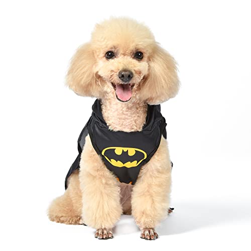 DC Comics Batman Hunde-Kostüm, Größe S L | Bestes DC Comics Batman Halloween Kostüm für kleine Hunde | Lustige Hunde-Kostüme | Offizielles Batman-Kostüm für Haustiere Halloween