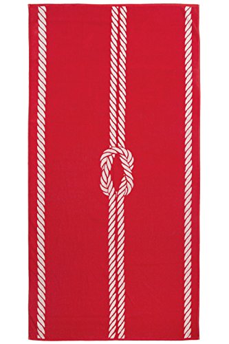 ZOLLNER XXL Strandtuch Baumwolle, 100x200 cm, rot-weiß (weitere verfügbar)