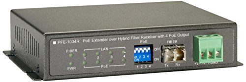 LevelOne PFE-1004R PoE Outdoor Extender Receiver Over Hybrid Fiber mit 4 PoE Augängen
