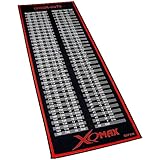 XQmax 237x80 cm Turnier Dartteppich rot/schwarz Dartmatte mit offiziellem Spielabstand Dart Matte Teppich