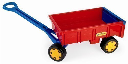 Wader Handwagen Traktor Hänger Anhänger für Gigant Truck Kinder Spielzeug rot