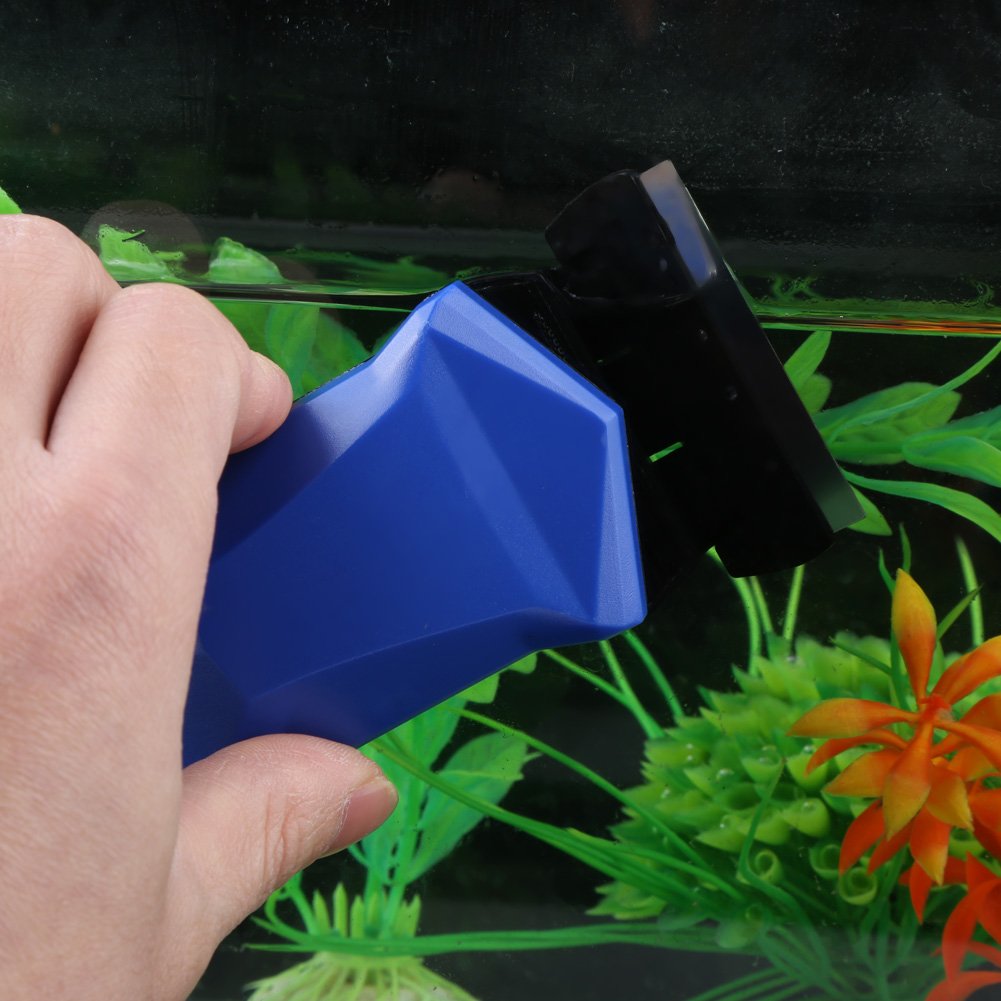 Zerodis Reinigungsbürste für Aquarium Glas Algenschaber Magnetreiniger Reinigungswerkzeug für Aquarien Zubehör