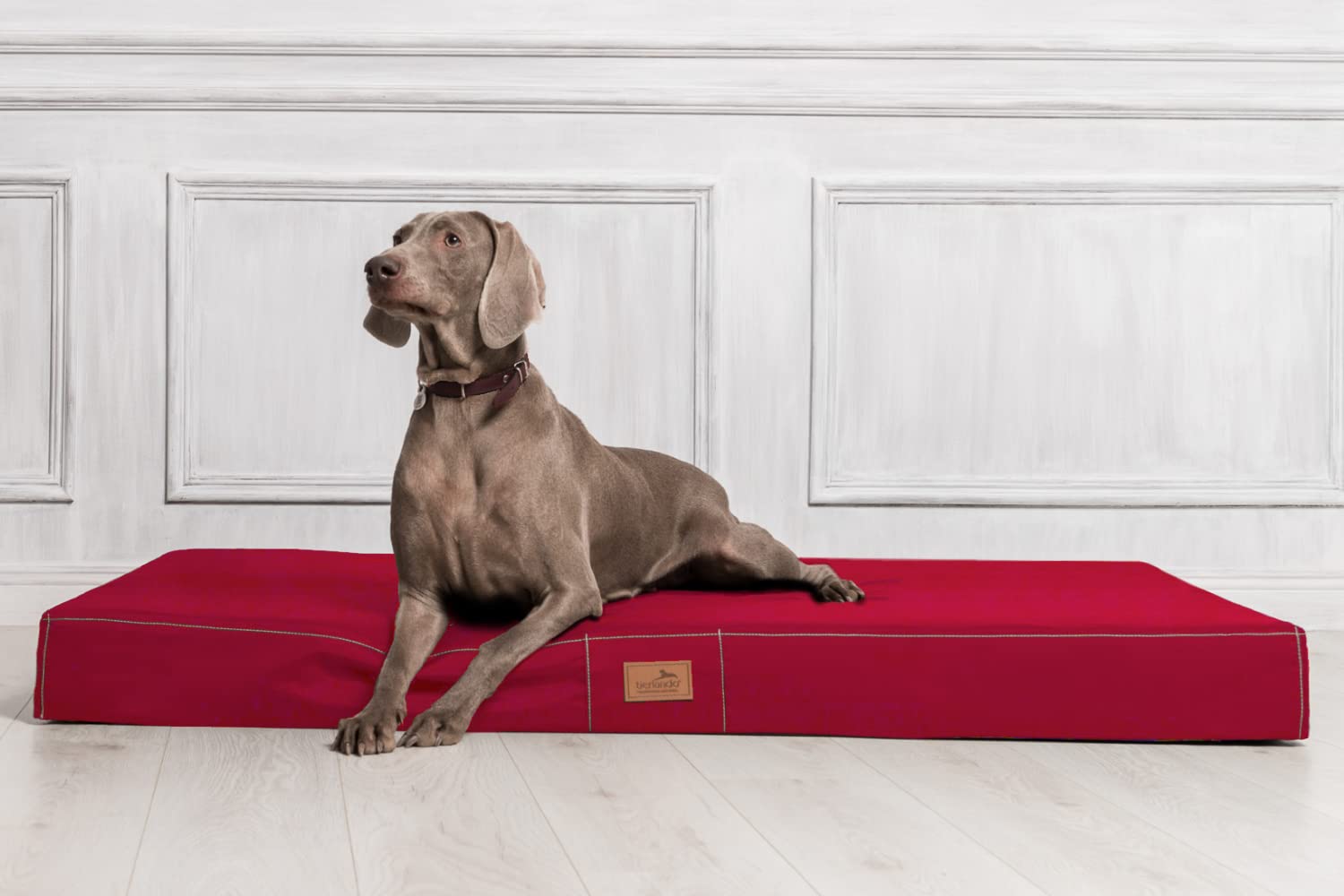tierlando® Orthopädische Hundematratze Hugo Ortho Plus Anti-Haar Polyester | 150x100 | Dunkelrot Bordeaux
