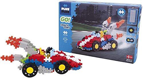 Plus-Plus 9607008 Geniales Konstruktionsspielzeug, Crazy Cart Rennauto, PlusPlus Go! Bausteine-Set, 240 Teile