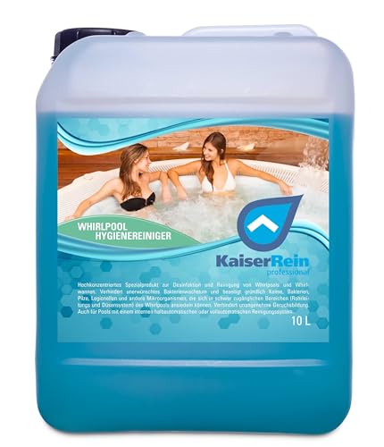 KaiserRein Whirlpool Desinfektionsmittel 10L ohne Chlor - Zuverlässige Wasserpflege und Reinigung für Eisbäder, Whirlpools, Pools, Whirlpool Reiniger Desinfektion, Whirlpoolreiniger, Poolreiniger
