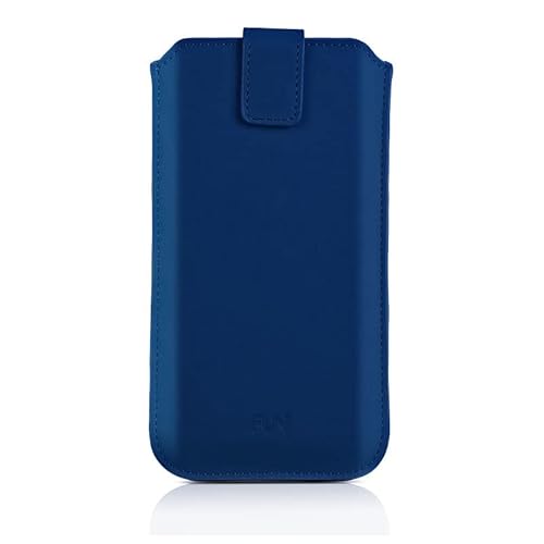 PETER JÄCKEL Fun Sleeve Uni Größe 6.9" Soft Touch Maritim Blue, z.B. für Samsung S20/ S21 Ultra/iPhone 13 Pro Max Innenmaße: ca. 167 x 79 x 9 mm