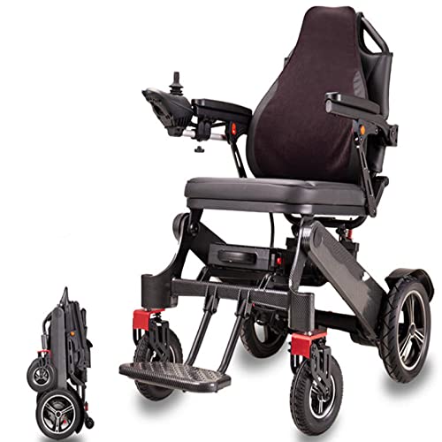 Intelligenter zusammenklappbarer Elektrorollstuhl für Erwachsene, superleichte Rollstühle, Lithiumbatterie, bequeme Fußstütze, geeignet für ältere Menschen (B 10AH)