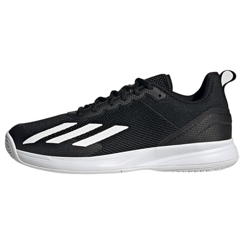 adidas Herren Courtflash Speed Shoes-Low (Non Football), Core Black/FTWR White/Matte Silver, 46 2/3 EU
