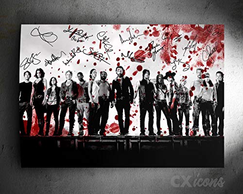 The Walking Dead cast Zitat Foto gedrucktes Poster – aufgedruckte Unterschrift – 18 X 12 Inches (45 x 30 cm) - Blood art
