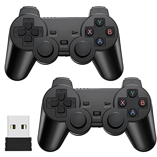 2 Gamecontroller und 1 Empfänger für Drahtlose Retro-Spielkonsole Plug and Play Game Stick Videospielkonsole