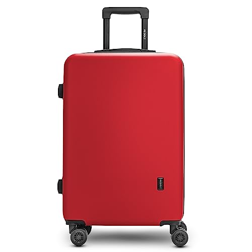 REDOLZ Essentials 09 Hartschalen Koffer Damen/Herren – Leichter Trolley aus ABS Material - mit 4 Doppelrollen & TSA-Schloss (Bright-Red, Koffer M (67 cm))