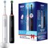 Oral-B Pro 3 3900 Doppelpack Elektrische Zahnbürsten/Electric Toothbrushes mit visueller 360° Andruckkontrolle für extra Zahnfleischschutz, 3 Putzmodi inkl. Sensitiv, Timer, weiß/schwarz