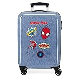 Marvel Spiderman Denim Kabinentrolley, blau, 38 x 55 x 20 cm, starr, ABS-Kombinationsverschluss, seitlich, 34 l, 2 kg, 4 Räder, Handgepäck