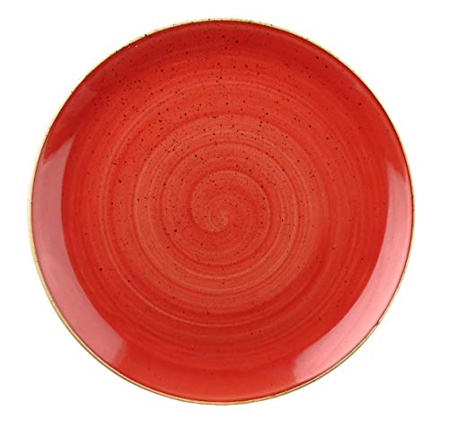 CHURCHILL Stonecast -Coupe Plate Teller- Durchmesser: Ø32,4cm, Farbe auswählbar (Berry Red)