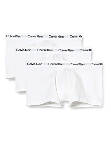 Calvin Klein 3P Trunk Herren Boxershorts (3er Pack), Weiß (Weiß-100), L