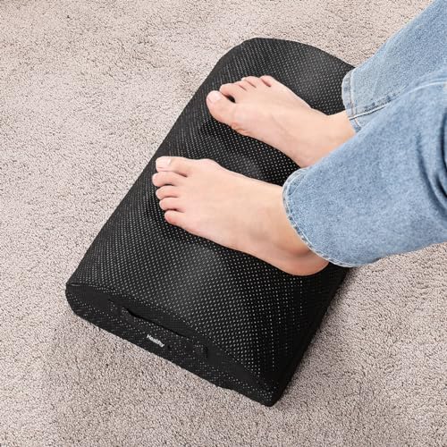 Healifty Verstellbare Fußstütze mit 2 optionalen Fußkissen - Ergonomisch Fußkissen - rutschfeste Fußablage für Büro, Zuhause, Reise