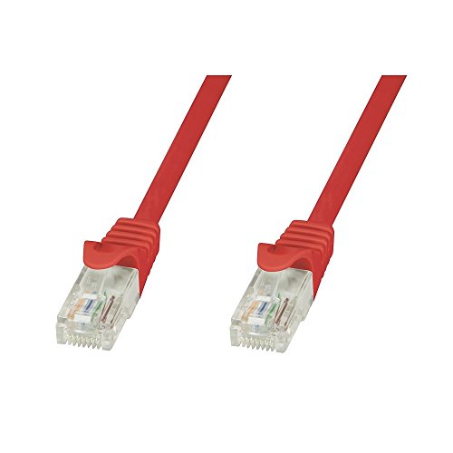 Techly Netzwerk Patch Cable in CCA Red Cat.6 UTP 20 m ICOC cca6u-200-ret – Networking Cables (RJ-45, RJ-45, Male/Male, Gold, 10/100/1000Base-T (X), CAT6)