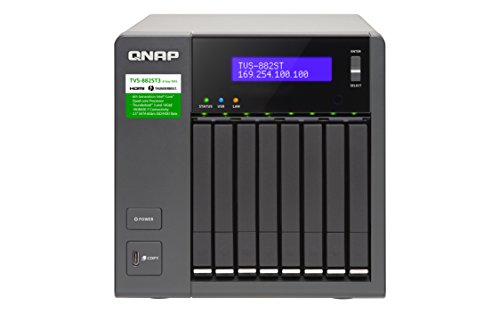 QNAP TVS-882ST3-i7-16G8-Bay 6,35cm 2,5Zoll SSD/HDD Thunderbolt 3 NAS SATA 6G Core i7-6700HQ 2.6 GHz