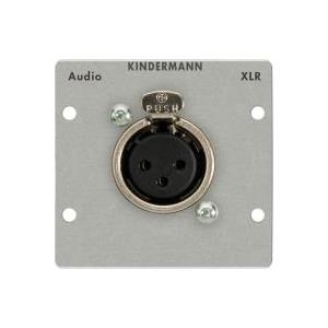 Audio XLR Buchse (Vollblende) KINDERMANN 7444-412, 50x50mm, Lötanschluss (7444000412)