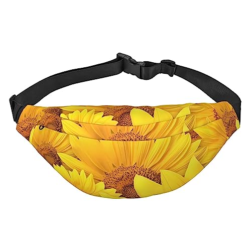 Sunflowers Bauchtasche für Herren und Damen, Gürteltasche, verstellbare Hüfttasche für Reisen, Spazierengehen, Laufen, Bauchtaschen, Schwarz, Einheitsgröße, Schwarz , Einheitsgröße