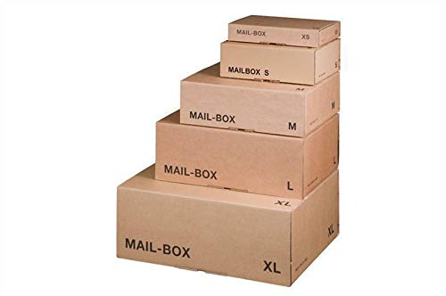 Mail-Box S, braun, 249x175x79 mm Versandkarton Postversandkarton 20 Stück