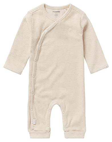 Noppies Unisex Baby U Playsuit LS Rib Nevis Kleinkind-Strampelanzug, RAS1202 Oatmeal-P611, 62