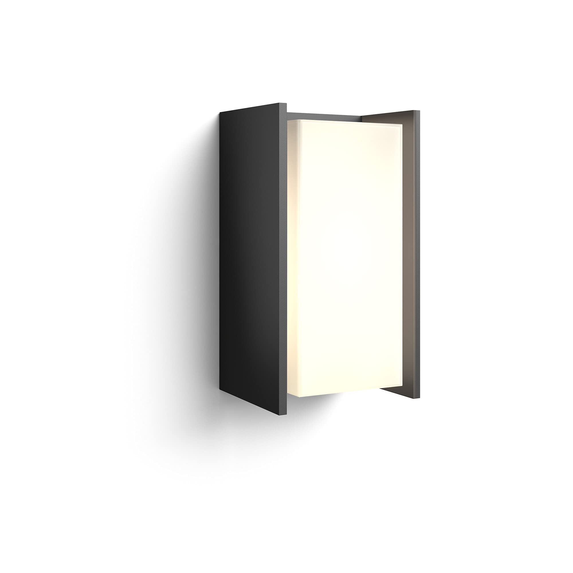 Philips Hue White Turaco Wandleuchte (806 lm), dimmbare Outdoor Wandlampe für das Hue Lichtsystem mit warmweißem Licht, smarte Lichtsteuerung über Sprache und App, anthrazit