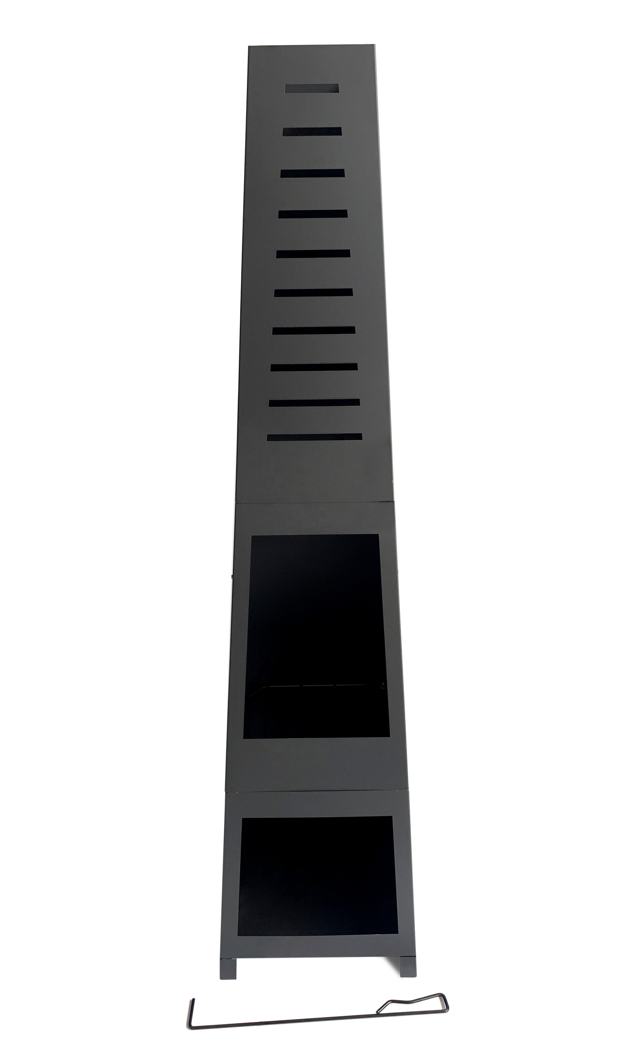 Feuerstelle Bainbridge, schwarz, 36x36x150 cm