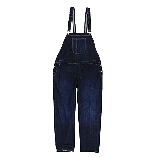 Abraxas Jeans-Latzhose in dunkelblau- Stonewash Übergrößen bis 12XL, Größe:8XL